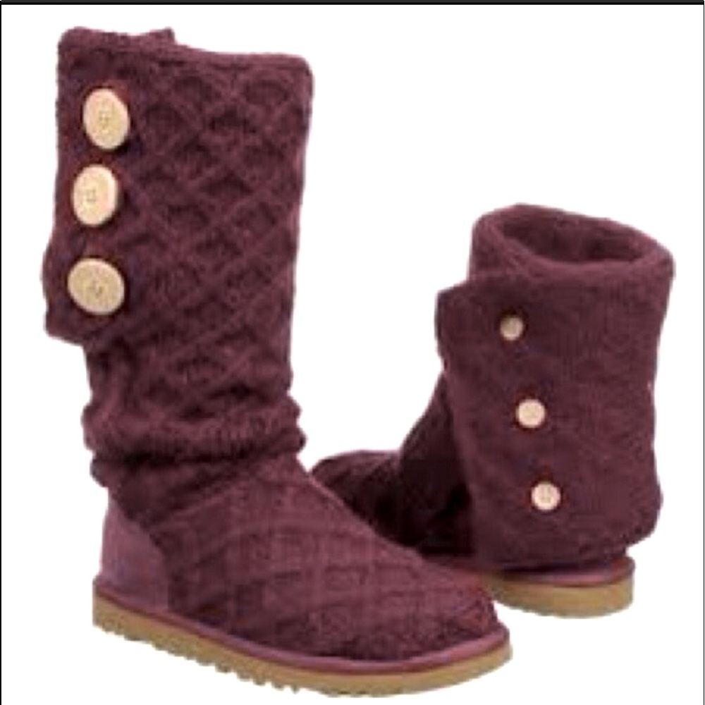 UGG lattice Cardy boots pink/ purple